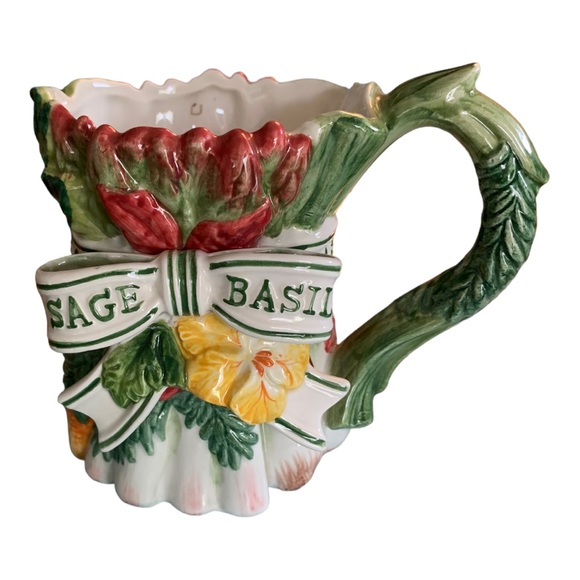 Fitz & Floyd Herb Garden Coffee Mug - Vintage 4 1/2 inches high - Picture 3 of 7